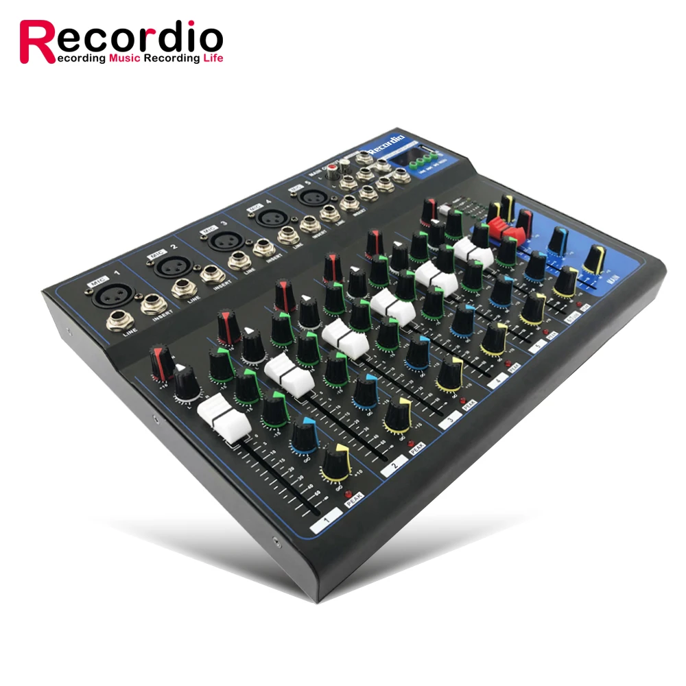 GAX-UF7/F7 USB Digital Microphone Sound Mixer Console Professional Karaoke Audio Mixer Amplifier with blueteeth
