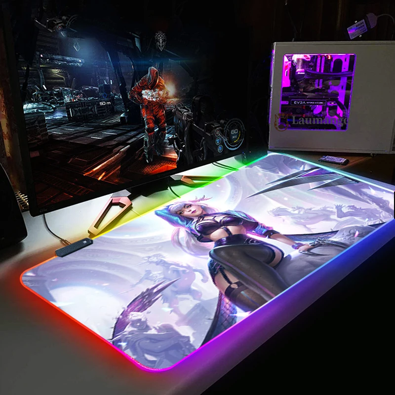Игровой компьютерный коврик для мыши Joker на заказ RGB большой игровой Настольный
