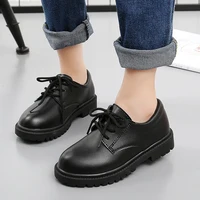 Boys Shoes Children Leather Shoes For Big Kids Teenagers Size 27-38 For Big Boy Formal Wedding Shoes British Style Simple Black 2