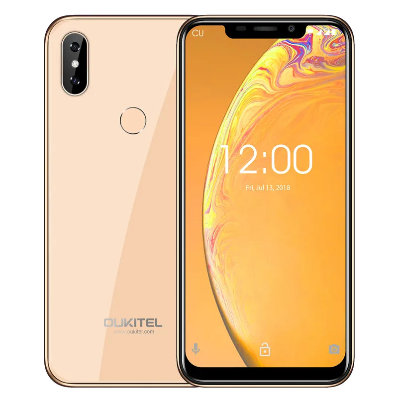 Смартфон Oukitel C13 Pro 5G/2,4G 2 ГБ 16 ГБ Android 9,0 3000 мАч 8MP+ 5MP Face ID MT6739 четырехъядерный отпечаток пальца 4G LTE мобильный телефон - Цвет: Gold