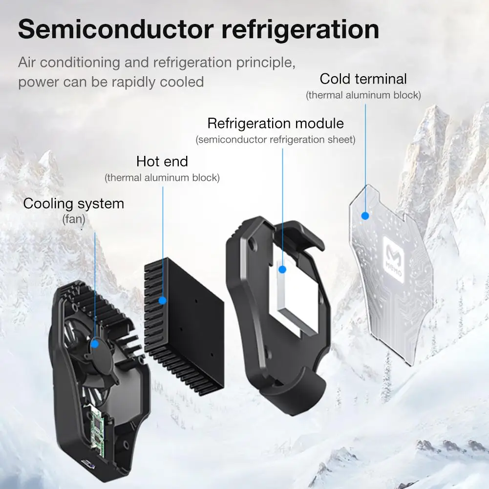  MEMO DL01 Mobile Phone Radiator Portable Gaming Cooler Wireless Phone Handle Mini Controller With C