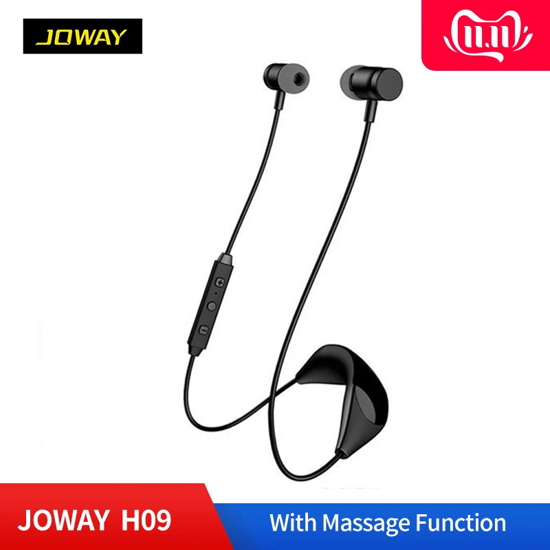 

JOWAY H09 Bluetooth Wireless Neckband Sport Sweatproof Earphone Binaural Deep Bass Stereo Music with Microphone for Smartphone