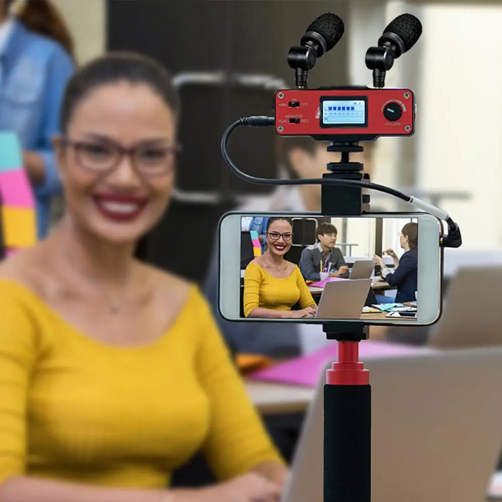 Saramonic SmartMixer ручной запись стереомикрофон Rig для iPhone 7 6 6s 5 5s & Samsung Galaxy Xiaomi