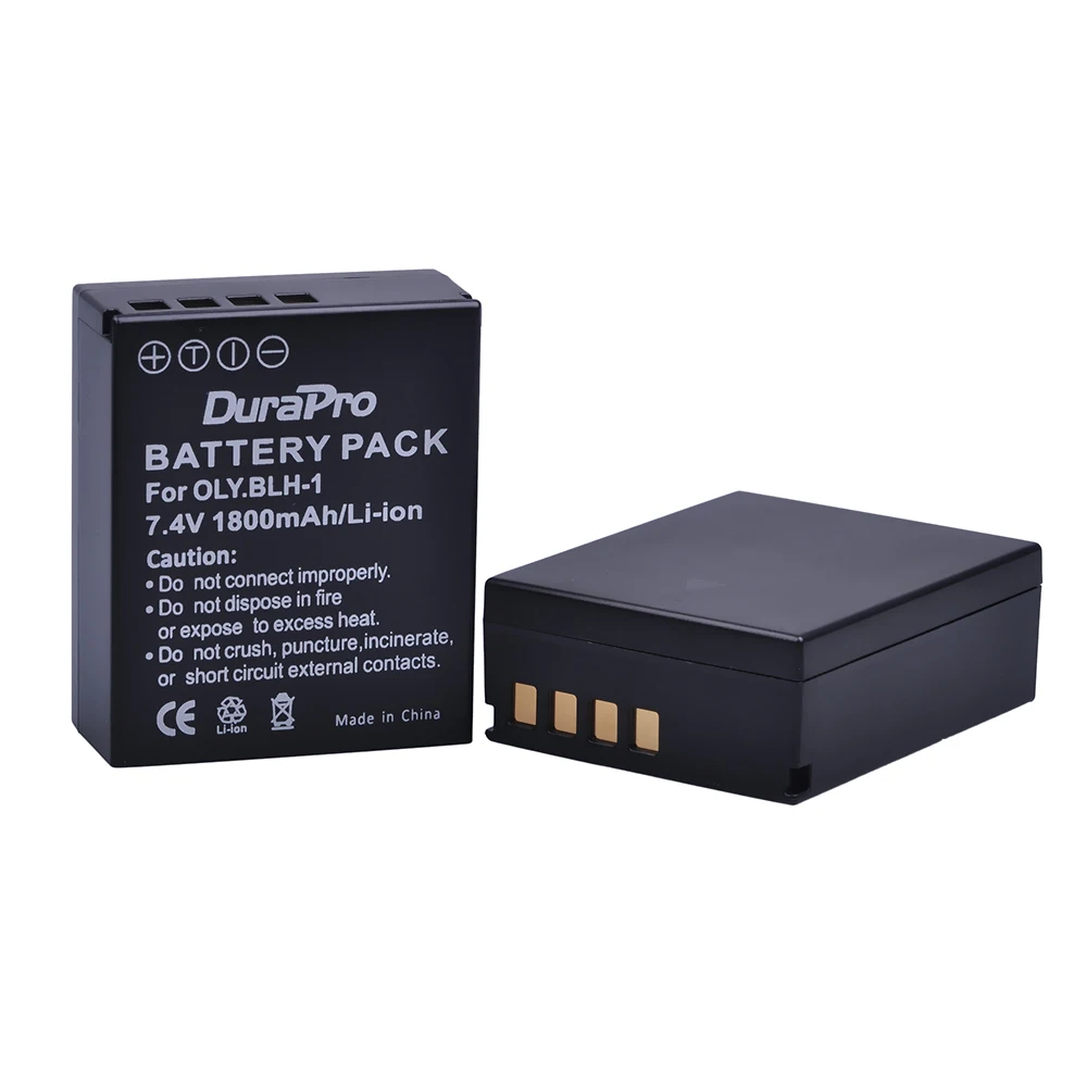 1800mAh BLH1 BLH 1 BLH-1 Battery + LCD UDC Charger for Olympus E-M1 Mark II, E-M1X, E-M1 Mark III Camera lithium ion battery pack Batteries