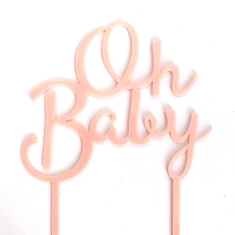 Oh Baby акриловые Топпер для торта «С Днем Рождения» для девочек и мальчиков Детские вечерние украшения кекс топперы материалы для украшения тортов
