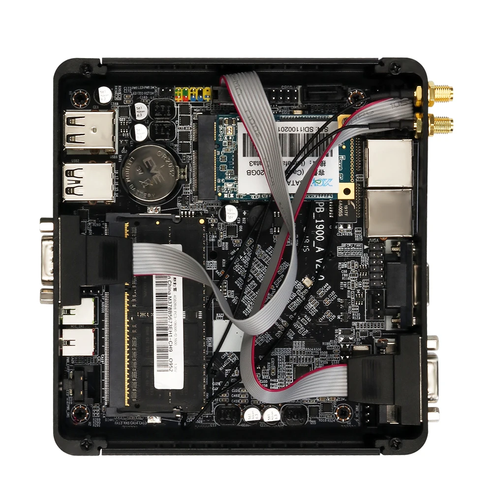Мини ПК XCY без кулера Intel Celeron J1900 четыре ядра Windows 10 Linux DDR3L ОЗУ mSATA SSD двойной Ethernet RS232