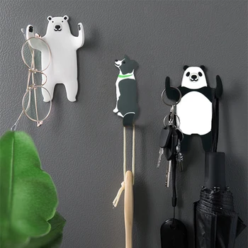

Lovely animal Fridge Hook Key Wall Crochet Holder Removable Kitchen Hooks Home Decor key holder wall can Washed holder wall hook