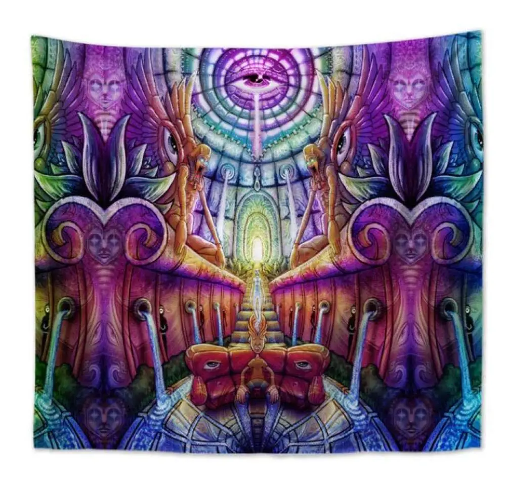 

Abstract Cartoon Colorful Tapestry Wall Hanging Beach Picnic Blanket