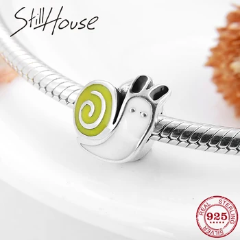 

Brave Smiling to life Snail Spacer Stopper Beads yellow Enamel Fit Charms European Original Silver 925 Bracelets Jewelry making