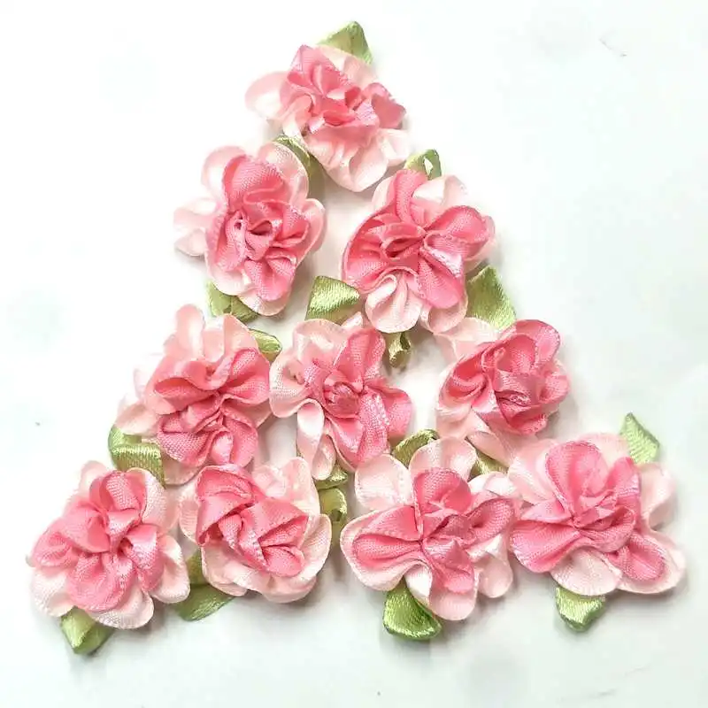 30 шт. декоративная лента с цветами и листьями|ribbon flowers appliques|apparel sewingflower flower |