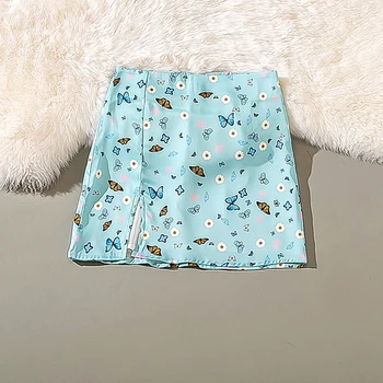 

Cthink Butterfly Print Sexy Skirt Erotic Summer 2020 New Arrival Skirt Aesthetic Fashion Bodycon Printed Satin Skirts For Woman