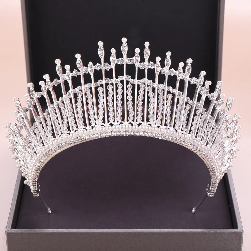 

Europe And America Glorious Luxury Crystal Crown Headdress 2020 New Style Bride Crown Wedding Headdress Women's