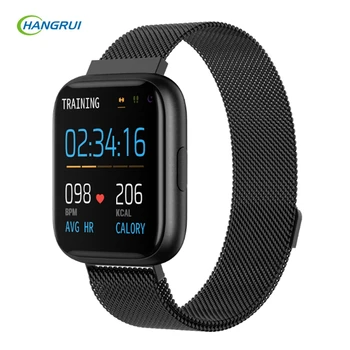 

2020 New Sport Fitness Tracker Bluetooth Smart Bracelet Heart Rate Monitor Smart band Waterproof Smartwatch Silicone Metal Strap