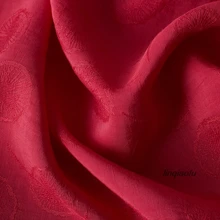 Хлопок и лен смешанная ткань Одуванчик жаккард большой красный праздничный cheongsam высококачественная одежда ткань высокого класса льняная ткань