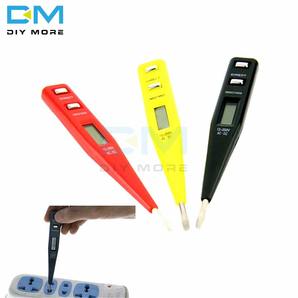 

AC DC 12V-250V Digital LCD Voltage Tester Pen AC/DC Voltage Detector Continuity Voltage detection pen Inductance Detector Sensor