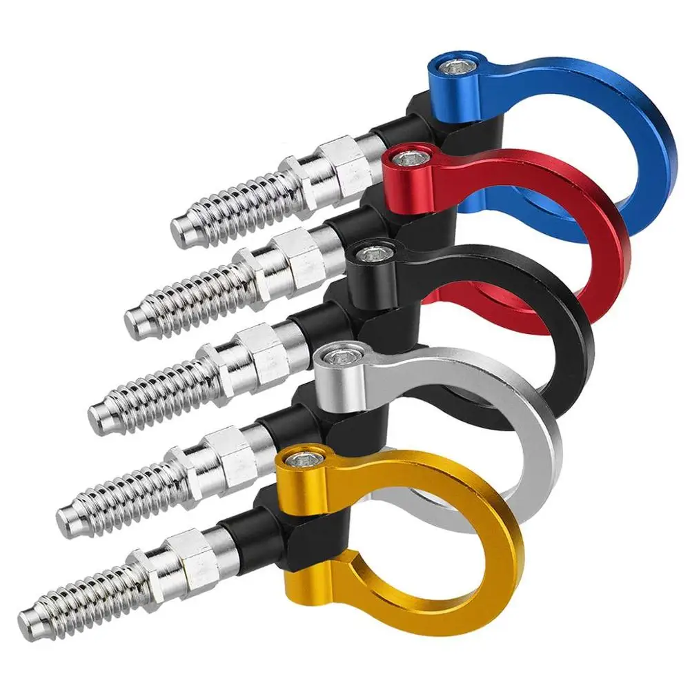 Red JDM Folding Screw On Type Front//Rear Tow Hook for BMW E30 E34 E36 E39 E46