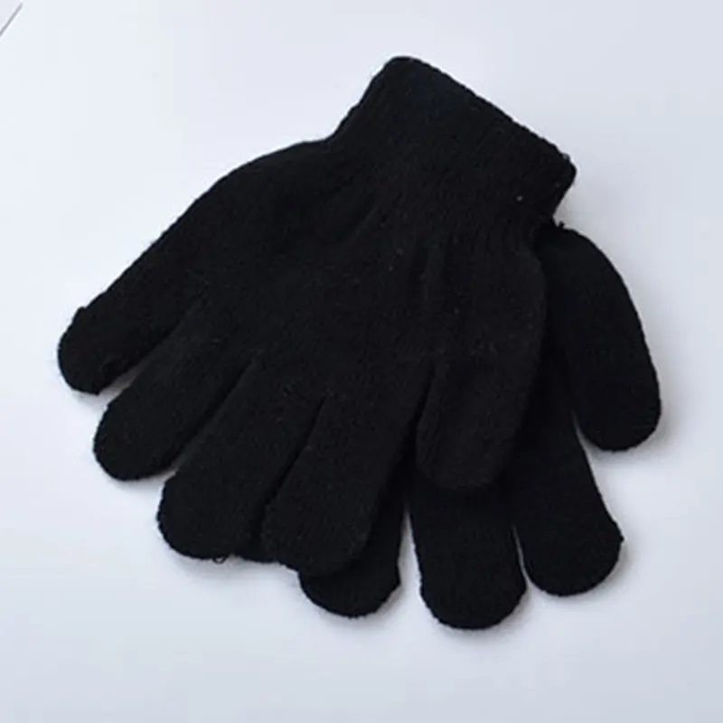 12 пар, Детские теплые одноцветные перчатки, зимние эластичные вязаные перчатки для мальчиков и девочек, для выступлений, XRQ88 - Цвет: J