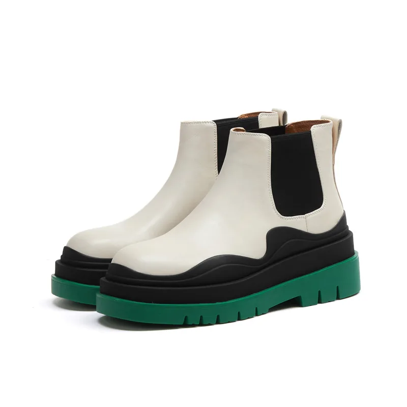 Boots Female Women Shoes 2020 Autumn British Elastic Band Round Toe Women Boots Women Flat Platform Ankle Boots Martin Shoes Boots Female Women Shoes 2020 Autumn British Elastic Band Round Toe Women Boots Women Flat Platform Ankle Boots Martin Shoes