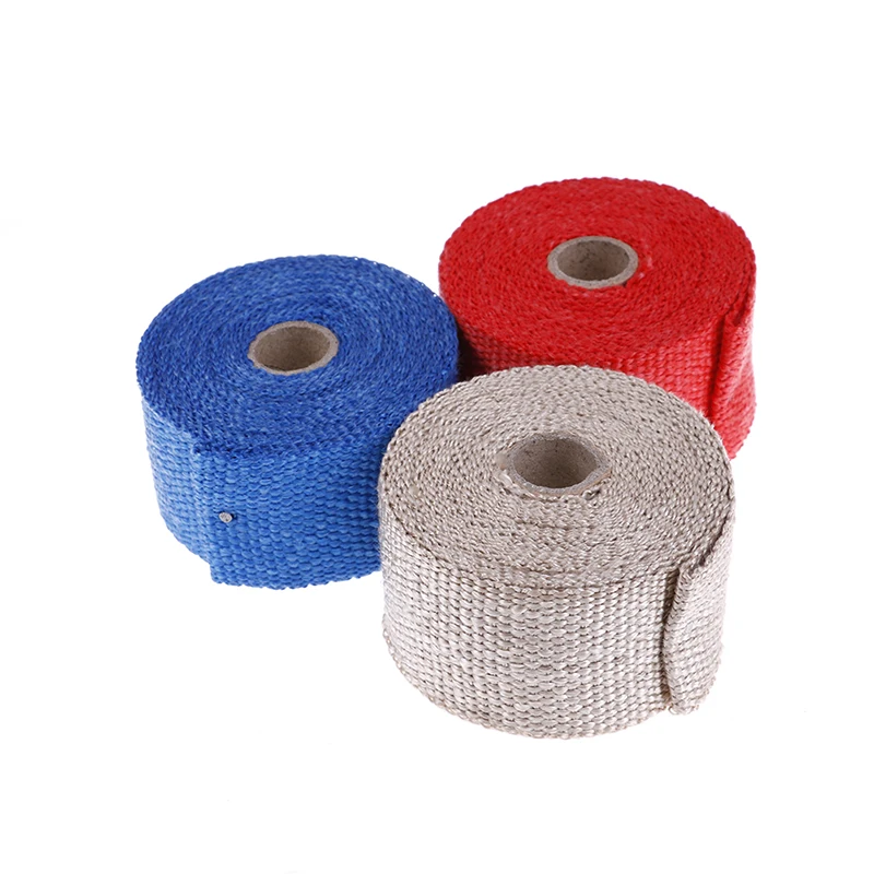 NEW Hot Sale 5m Exhaust Heat Wrap Roll Fiberglass Heat Insulated Wrap Durable Heat Shield Tape For Motorcycle Car
