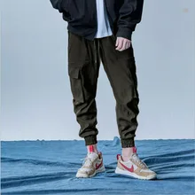 Новые Брендовые мужские спортивные штаны с боковой молнией, спортивные штаны для бега, штаны для фитнеса, бодибилдинга, тренировочные штаны, мужская спортивная одежда