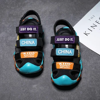

Kids Shoes Summer Boys Sandal Male Student Non-slip Rubber Korean Brand Slide Children's Shoes Sneaker Sandalia Male Shoes
