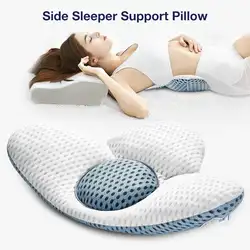 Мягкая хлопковая подушка для поддержки поясницы, массажер для спины, 3D подушка под поясницу подушка, снимающая стресс, боль в позвоночнике