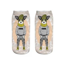 3d Digital Pet Dog Breathable Custom Pattern Print Sublimation Socks Sublimated Ankle Socks
