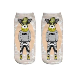 3d Digital Pet Dog Breathable Custom Pattern Print Sublimation Socks Sublimated Ankle Socks