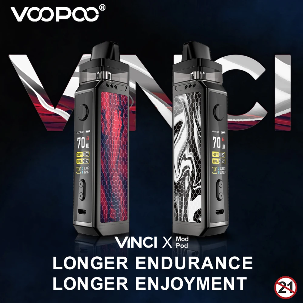 Набор для вейпа VOOPOO VINCI X Mod Pod 70 Вт картридж 5 мл чип GENE.AI аккумулятор 18650