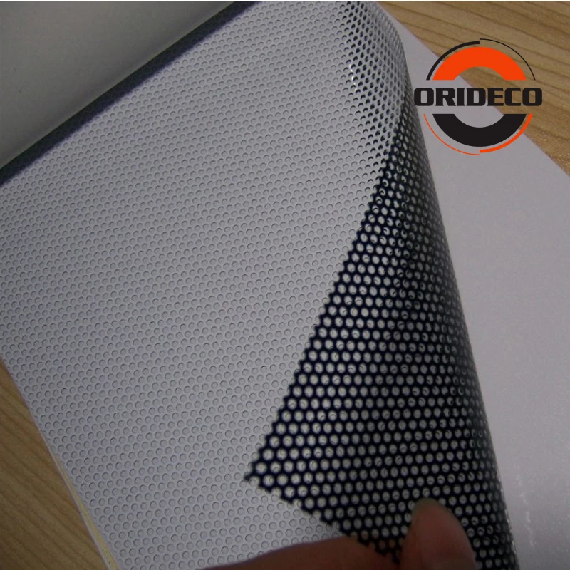 White Perforated Mesh Film One Way Vision Film 2