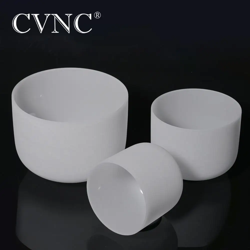CVNC 6 &quot8&quot 10 &quotМатовый Кварцевый Поющий чаша чакра набор 3 шт|Колокольчики и
