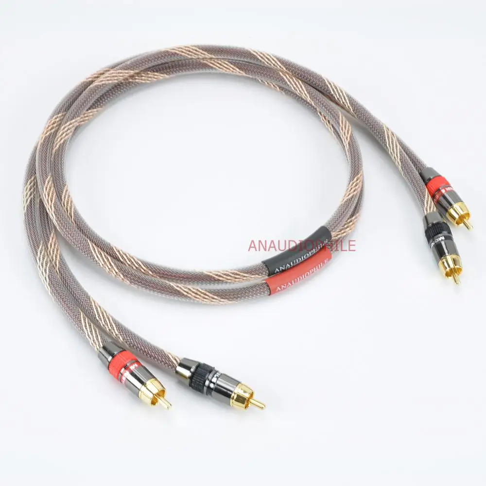 Cabo de Áudio Rca Personalizado para tv e cd Amplificador Hifi Pair 4n Ofc Alta Qualidade