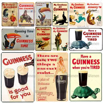 

Guinness Plaque Metal Vintage Tin Sign Pin Up Shabby Decor Metal Signs Vintage Bar Decoration Metal Poster Pub Metal Plate