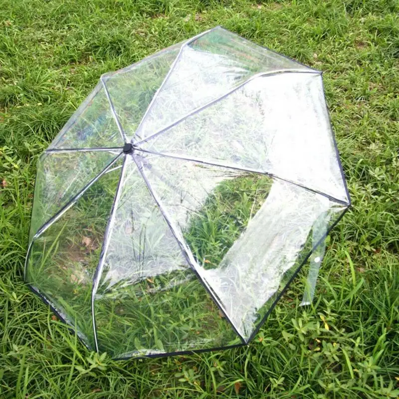 

Automatic Transparent Folding Umbrella Clear Umbrella Rain Women Men Kids Umbrella Auto Compact Windproof Style Clear Umbrella