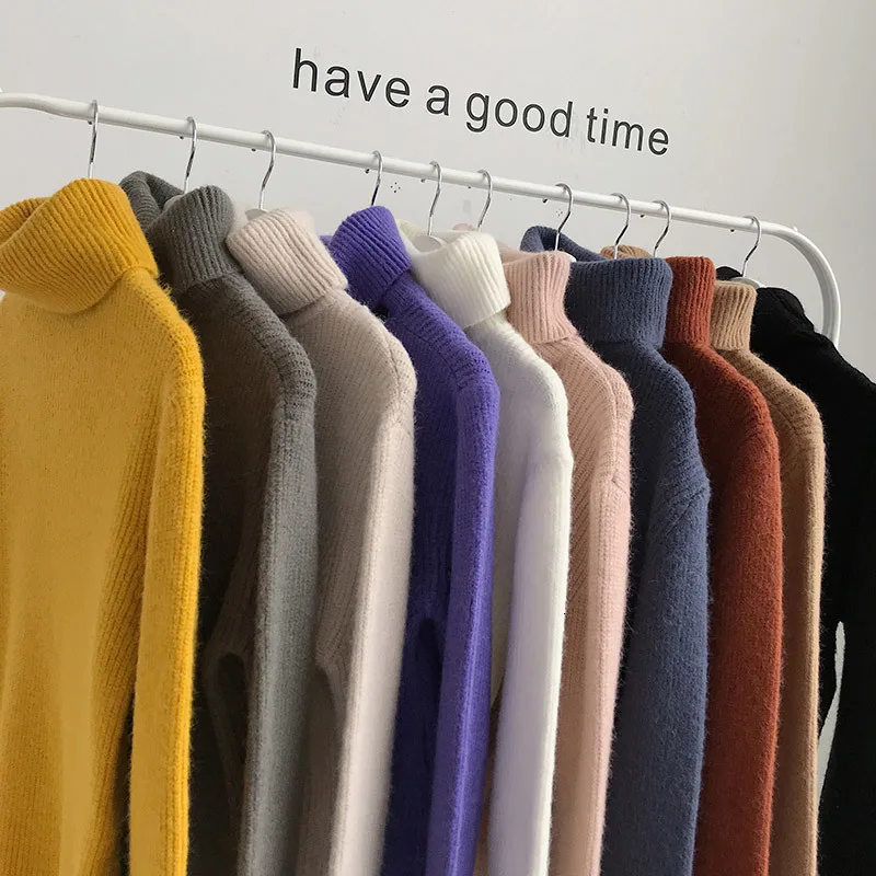 UYUK2019 осенне-зимний тренд, высокое качество, простой, Молодежный, 10 цветов, теплый, с высоким воротником, джемпер, мужской свитер, элегантный дизайн