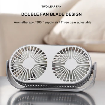 

2000mAh Mini Air Cooler Summer Portable Electric Fan Motor Head Folding USB Fan 360Degree Rotation Adjustable Speed Fan