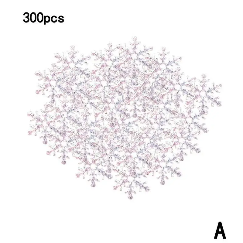 300 шт Рождественское украшение Снежинка шт Свадебная вечеринка метание конфетти Ручной работы Поддельные снежинки аксессуары для рождественской вечеринки - Цвет: A