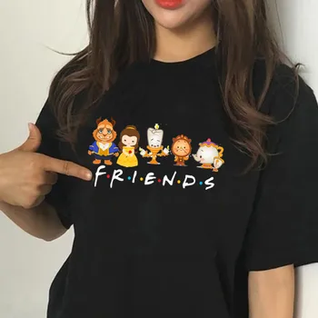 

Female Funny Cartoon FriendsT Shirt Women Casual White Black Short Sleeve Tops Girl 90S Clothing,Drop Ship,Ready Stock