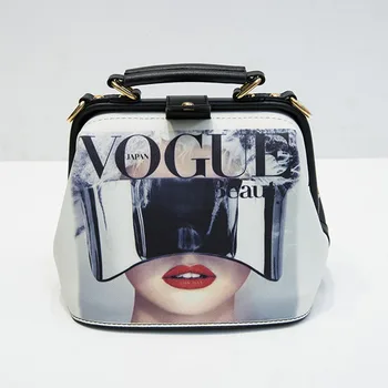 

Women Handbag 2019 Fashion Handbag Women Shoulder Bag Casual Crossbody Tote Cartoon Pattern Leather Bag Women's Messenger Bags