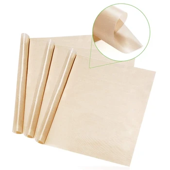 

10 Pieces High Temperature Cloth Teflon Oven Linoleum Baking Sheet Cloth for Making Cookie Peach Tarts for Home Baking
