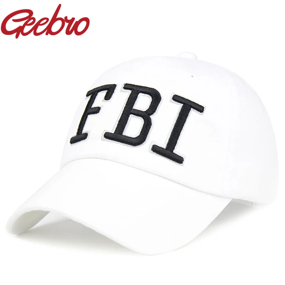 Geebro Women Fashion Cool FBI Police Snapback Baseball Caps Men Brand Unisex Army Sports Running Casual New Summer Sun Hats 2
