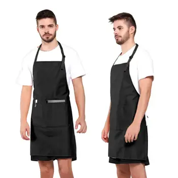 

Unisex Adjustable Half-length Adult Apron Waterproof Solid Color Sleeveless Aprons With Pockets For Kitchen Cooking BBQ фартук