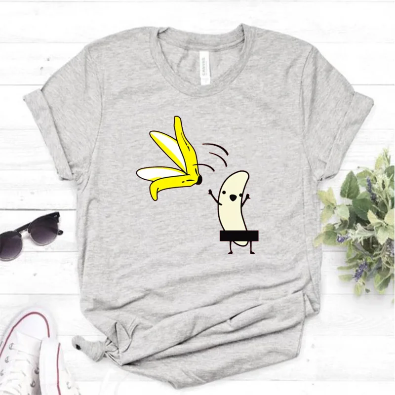 

10 Colors Funny Banana Print T Shirt Women Short Sleeve O Neck Loose Tshirt Summer Women Tee Shirt Tops Camisetas Mujer