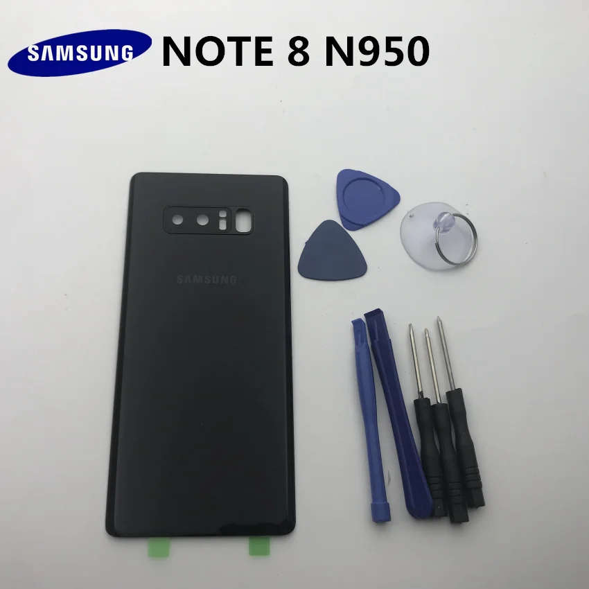 Замена NOTE8 оригинальная задняя панель Батарея стекло задняя дверь Крышка для samsung Galaxy NOTE 8 N950 N950F+ инструмент