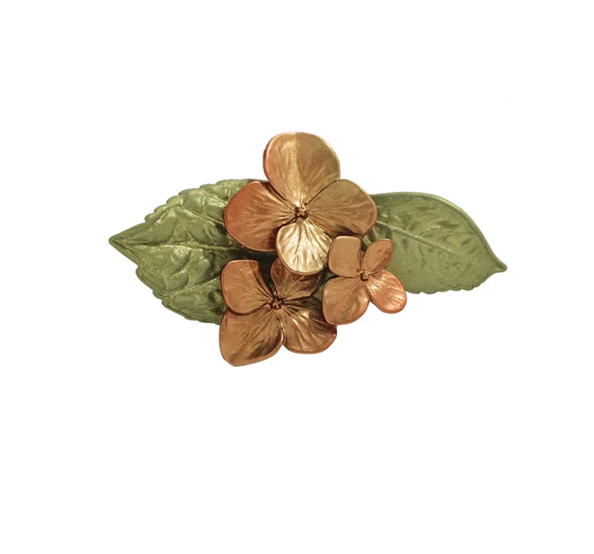 CSxjd новая Подлинная версия металлическая бронзовая маленькая Гортензия брошь