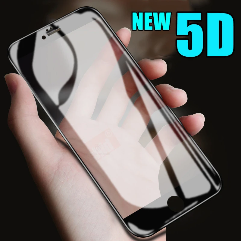 

5D Curved Full Cover Screen Protector Tempered Glass For iPhone 7 8 6s Plus Protective Glass On The For iPhone 11 Pro XS Max XR
