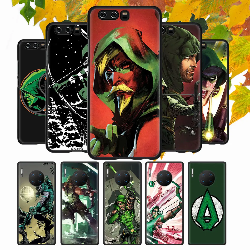 Мягкий чехол для Huawei Mate 10 20 30 Pro Lite Y5 Y6 Y7 Y9 Prime Nova 3i 4 Case Green Arrow | Мобильные телефоны и