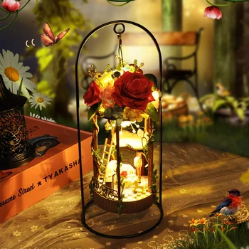 

Valentine's Day Gift DIY Hut Iron Frame Can Be Hung Hanging Handmade Model Children's Toys Home Decoration