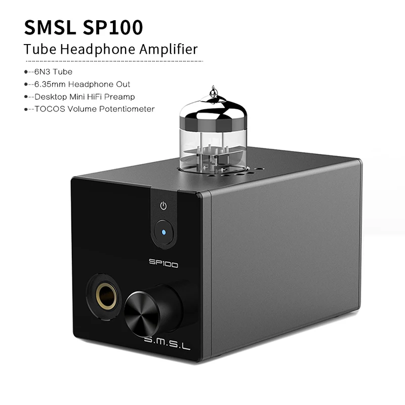 SMSL SP100 трубчатый усилитель для наушников 6N3 мощный Hi End стерео аудио HiFi выходной