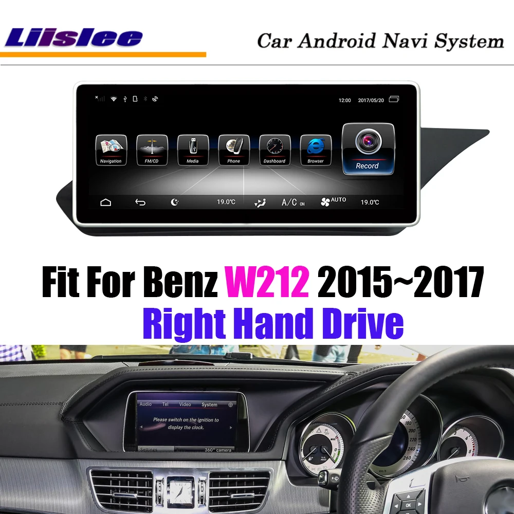 Excellent Liislee Android 7.1 For Benz W212 2015~2017 RHD Right Hand Drive RHD Stereo Carplay Screen Wifi Map GPS Navigation Media System 2